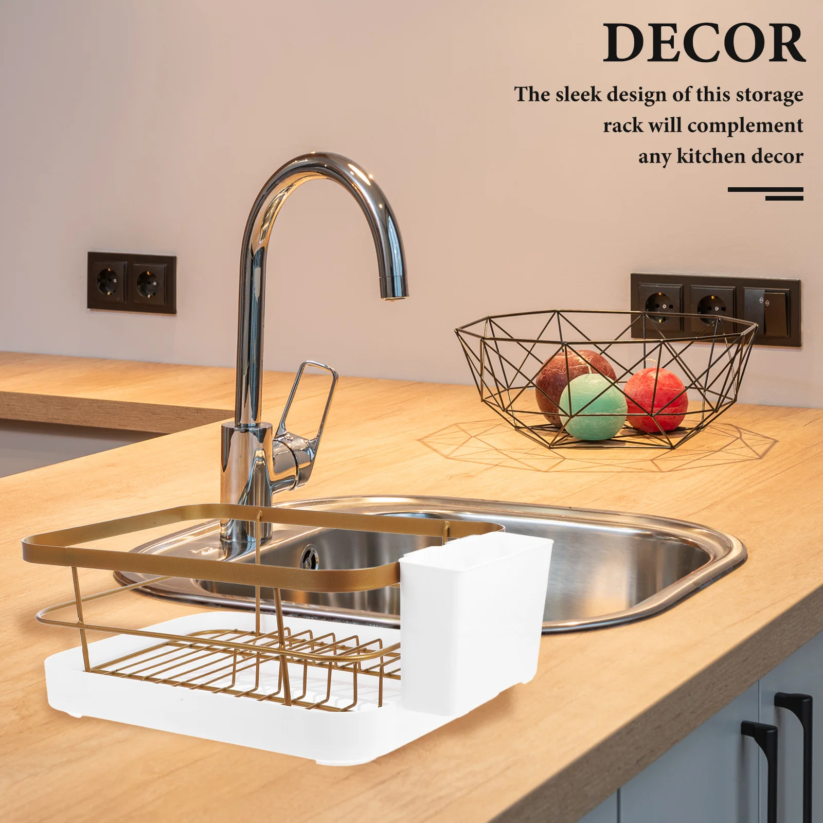

1Set Kitchen Dish Drying Rack Ventilated Design Compact Countertop Plate Utensil Organizer Storage Kitchen Drying Stand