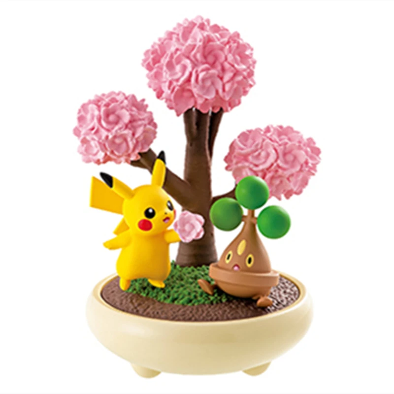 Pokemon Bonsai gra kolekcja pamiątek Pikachu Froslass Growlithe Chespin Fletchling Bonsly Lugia zabawki dla dzieci