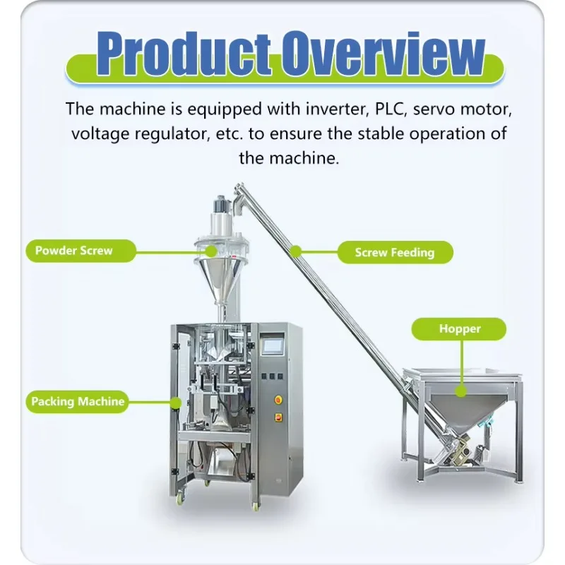 Automatic Vertical Small Powder Packaging Machine for Agricultural Pesticide Food Wheat Flour Bag Paper Bag