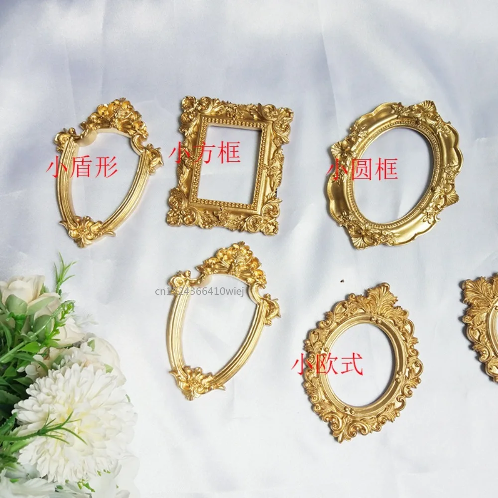 

Golden Retro Photo Frame Nail Art Jewelry Decoration Home Decoration Photography Background Shooting Photo Props Picture Frame