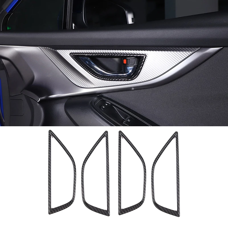 

4pcs ABS Inner Door Handle Frame Decoration Cover Trim Car Sticker For Subaru WRX Crosstrek 2022 2023 2024 Interior Accessories