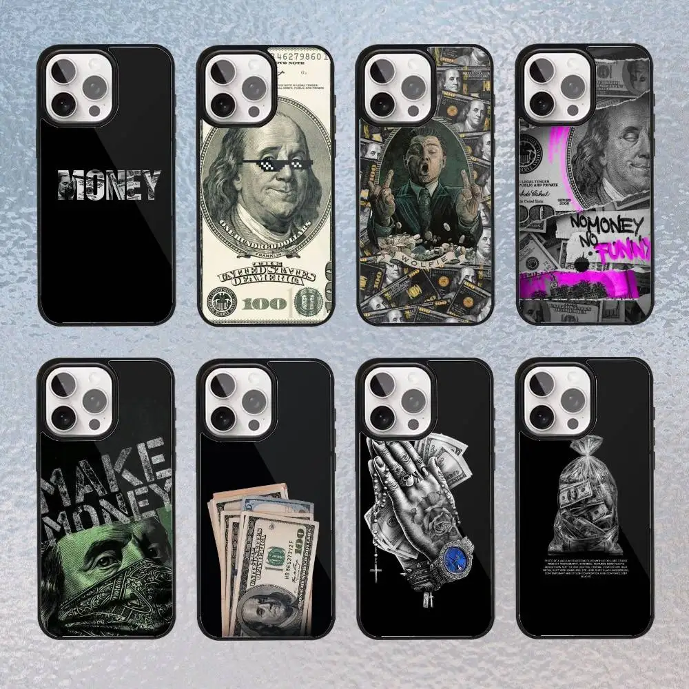 

USD Dollar Design Phone Case For iPhone Magsafe Magnetic 17,16,15,14,13,12,11 Wireless Charging cover