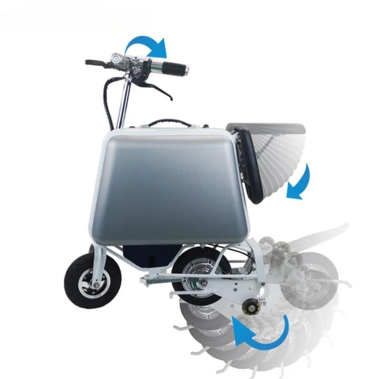 Electric Riding Luggage, Walking Tool for Commuting, Folding, with Baby, Boarding, Traveling