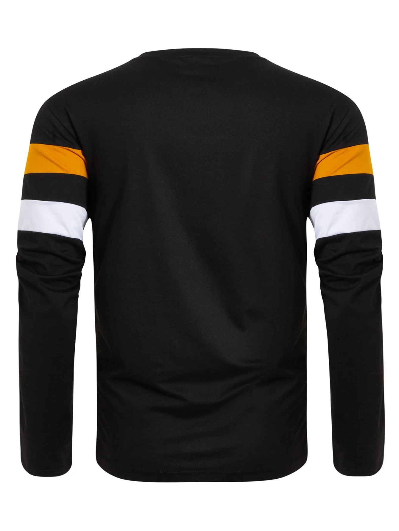 New Spring and Autumn Men's Long Sleeve T-shirt Round Neck Bottom Top Color blocked Versatile Slim Fit Comfortable