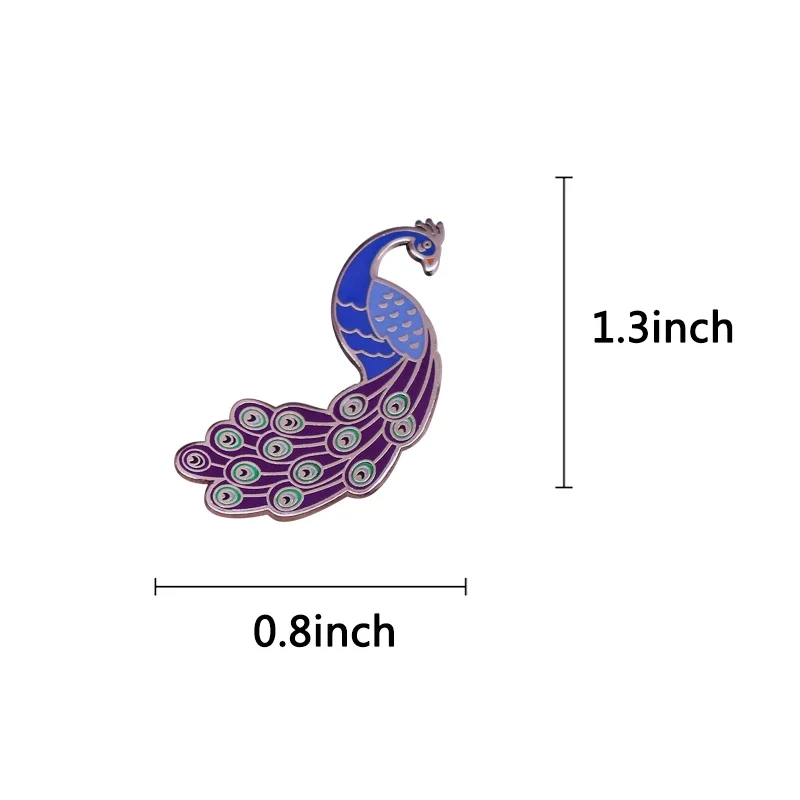 Phoenix Peacock Creativee Metal Brooch Beautiful Animal Badge Art Accessories