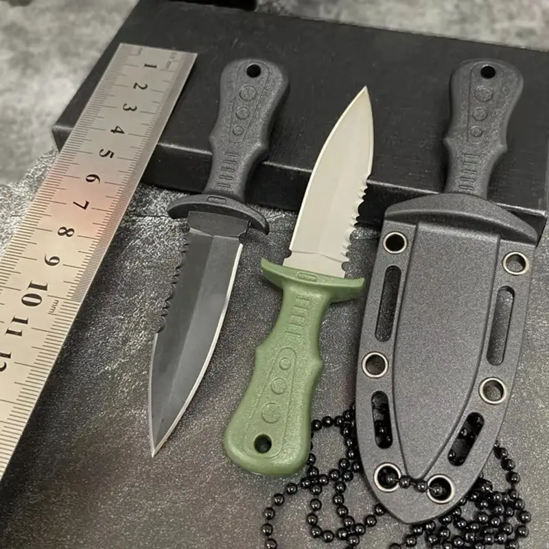 New Outdoor Camping Stainless Steel Knife EDC High Hardness Sharp Fruit Knife Camping Wilderness Survival Self-defense Knife