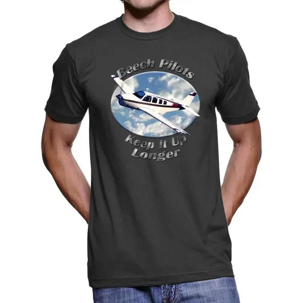 New Summer Men Tee Shirt Beechcraft A36 Bonanza Beech Men`S Dark T-Shirt