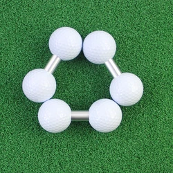 Golf Practice Double Ball Balance Putting Trainer Double Putting Training Ball Training Aids Universal Tool Durability