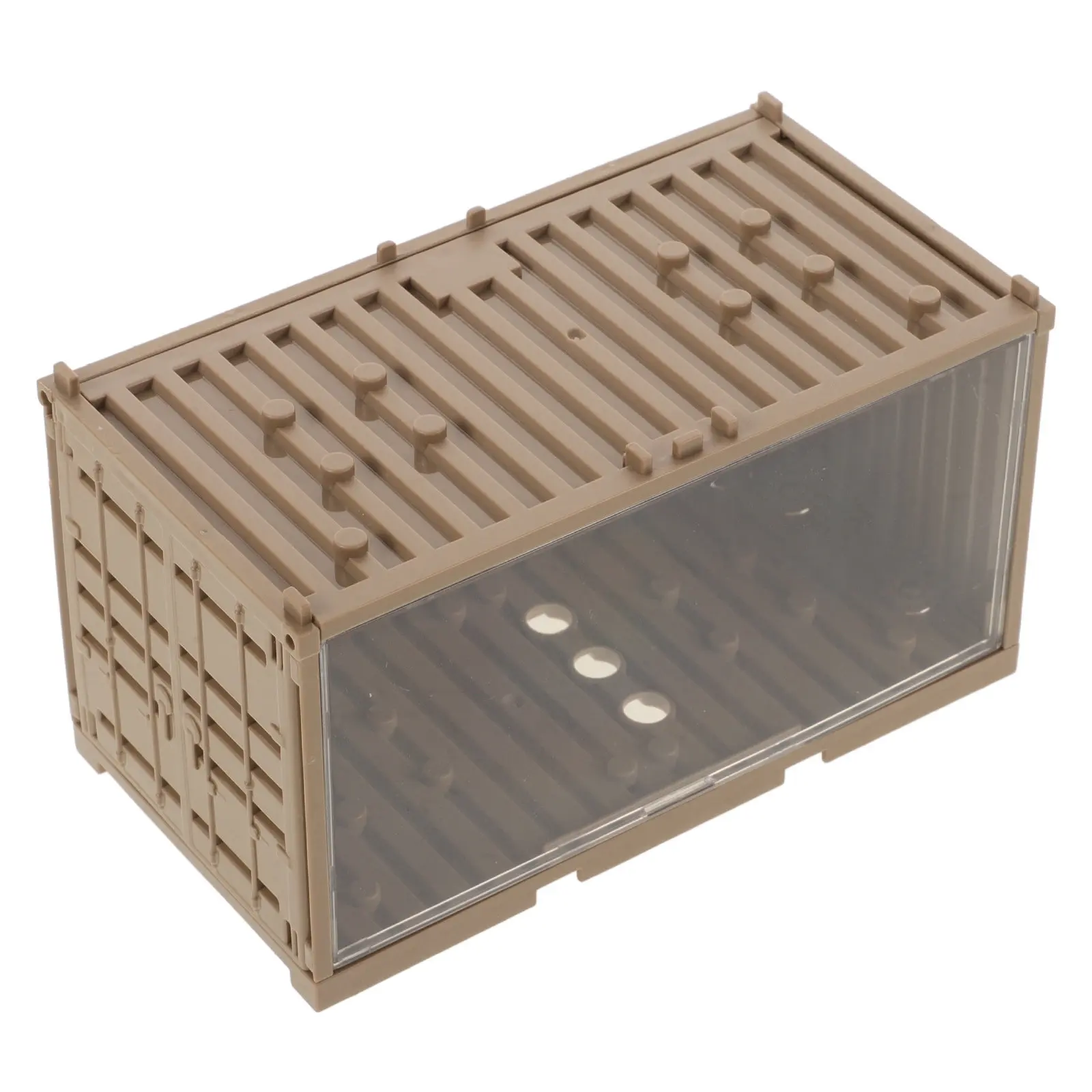Multi-Purpose Military Storage Box Clear Plastic Container Portable Organizer Desktop Storage Bin Mini Figure Display Case