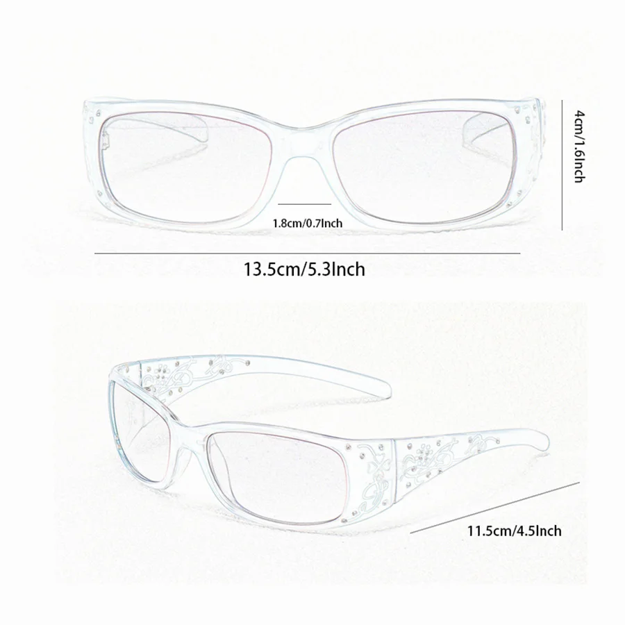 Musterdekoration, diamantbesetzte Sonnenbrille mit quadratischem Rahmen, Retro-Stil, täglich, klassisch, modisch, für Damen, Urlaub, Reisen – Detail 7