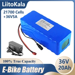 LiitoKala 36V 20Ah battery 21700 5000mah 10S4P battery pack 1000W high power battery 42V 15000mAh Ebike electric bicycle 30A BMS