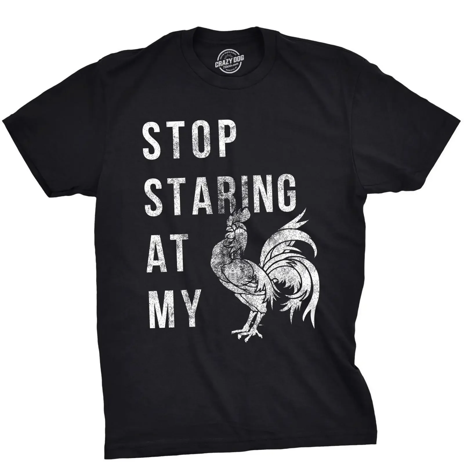 T-shirt drôle avec motif de coq, oiseau confiant, style vintage, graphique délavé, respirant, streetwear, doux, légèrement confortable, homme, unisexe