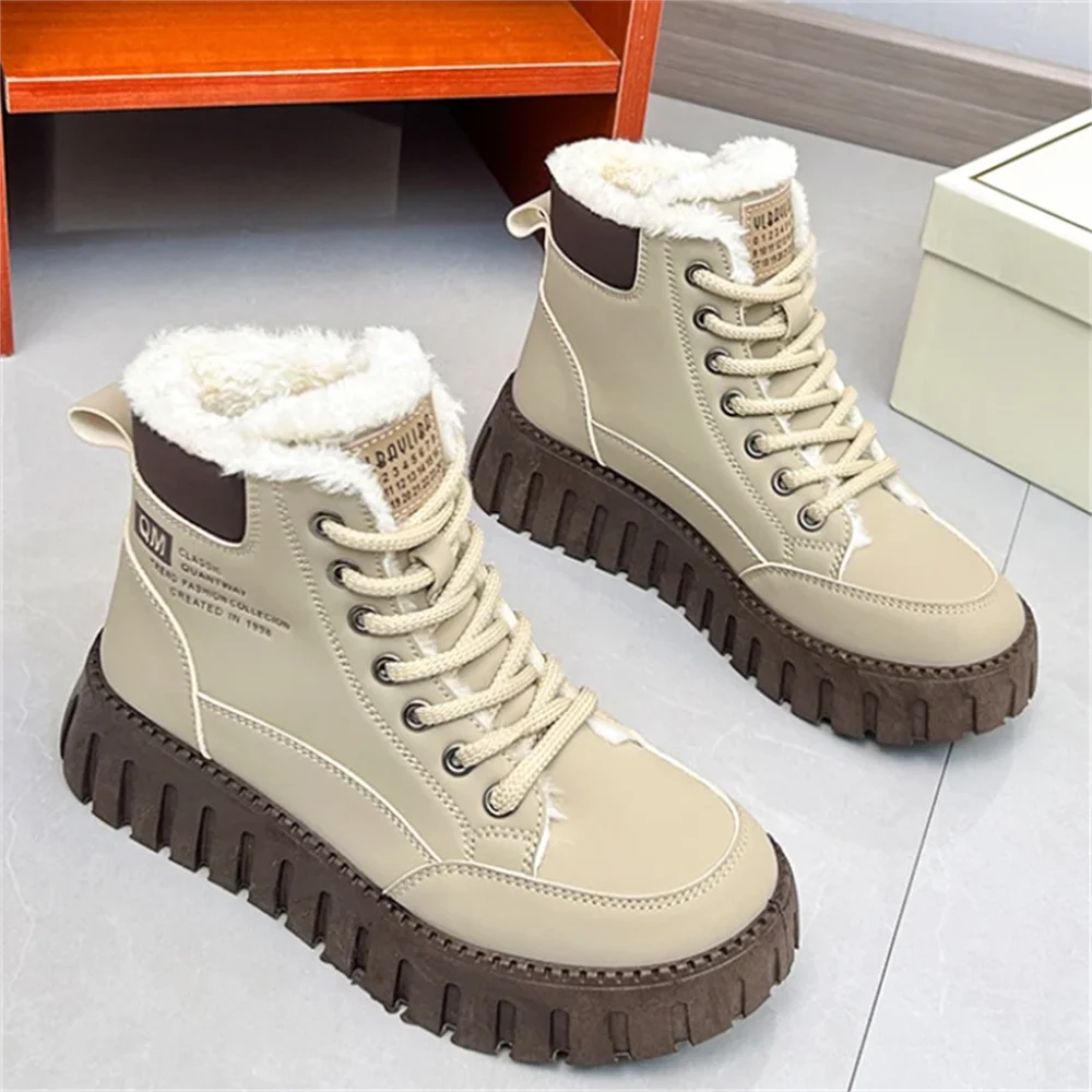 

Platform Snow Boots Women 2024 New in Casual Sports Skateboard Shoes Winter Fashion Plus Fur Warm Ankle Boot Footwear Sneaker