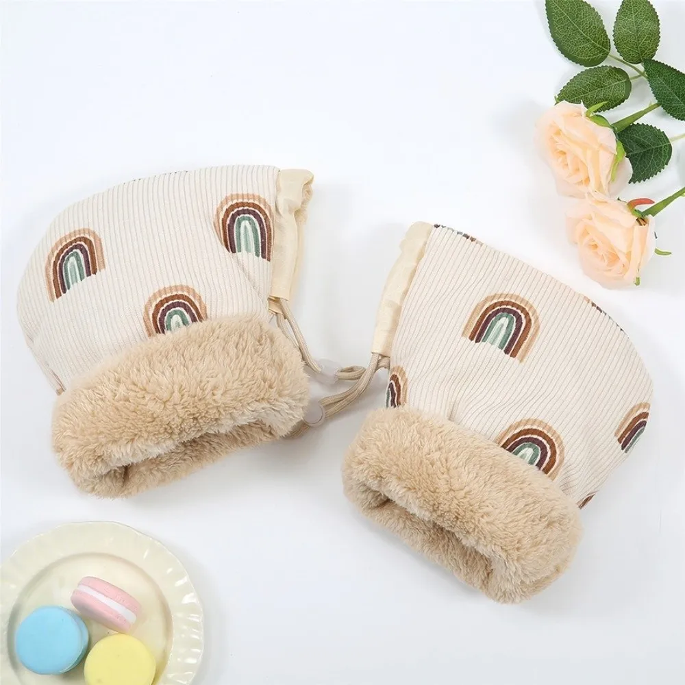 

Fashion Cartoon Printed Bicycle Gloves Windproof Cold Proof Warm Mittens Handle Cover Gloves Universal