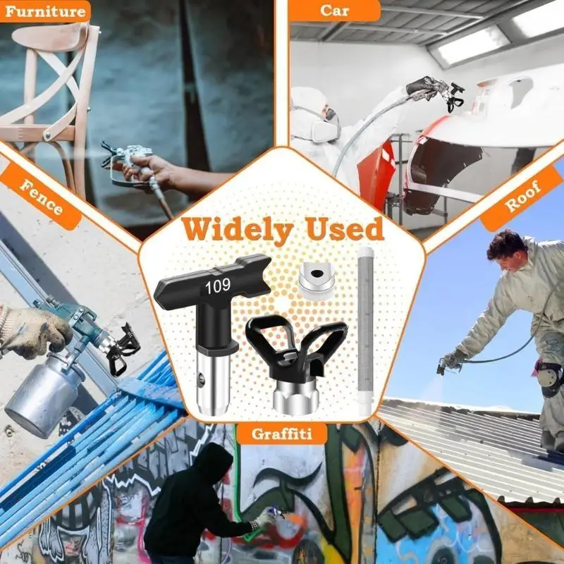 

14 шт. насадки для безвоздушного распыления краски, насадки для безвоздушного распыления, реверсивный наконечник для распыления,