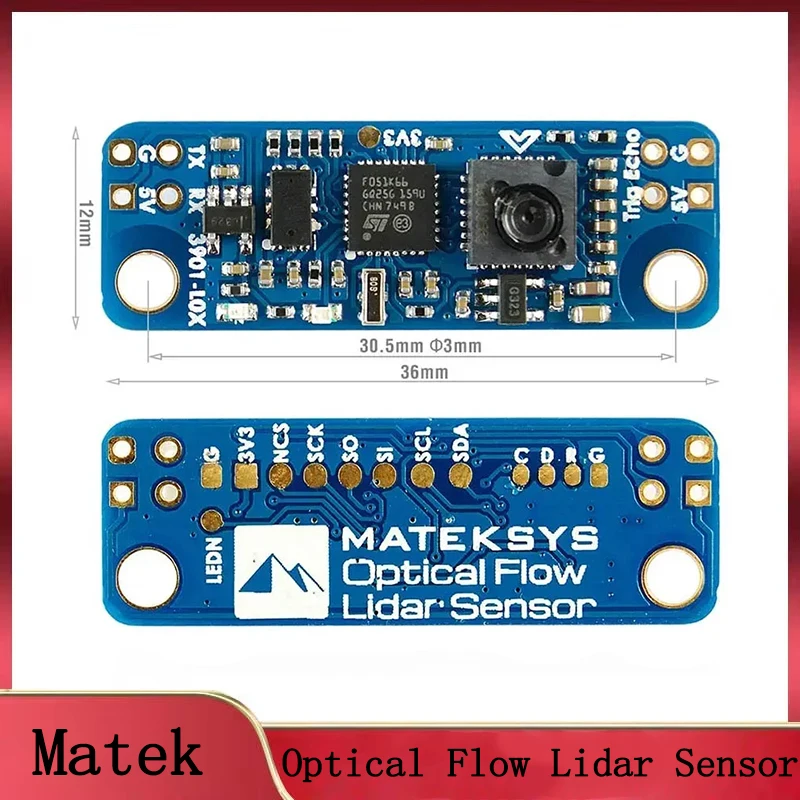 

MATEKSYS 3901-L0X Модуль оптического датчика потока и LiDAR | Совместимость с INAV | Работает с F4/F7/F405 FC для гоночного дрона FPV