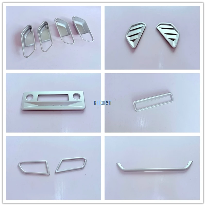 

For Nissan Kicks 2025 + Car Style Air Vent Outlet Front Reading Light Gear Shift Central Control Steering Wheel Silver Interior