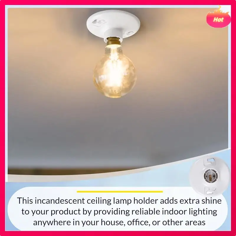 New 4 Pcs 660W 250V Medium Base E26 Lampholder Keyless Top Lamp Holder Ceiling Light Sockets Phenolic Lampholder