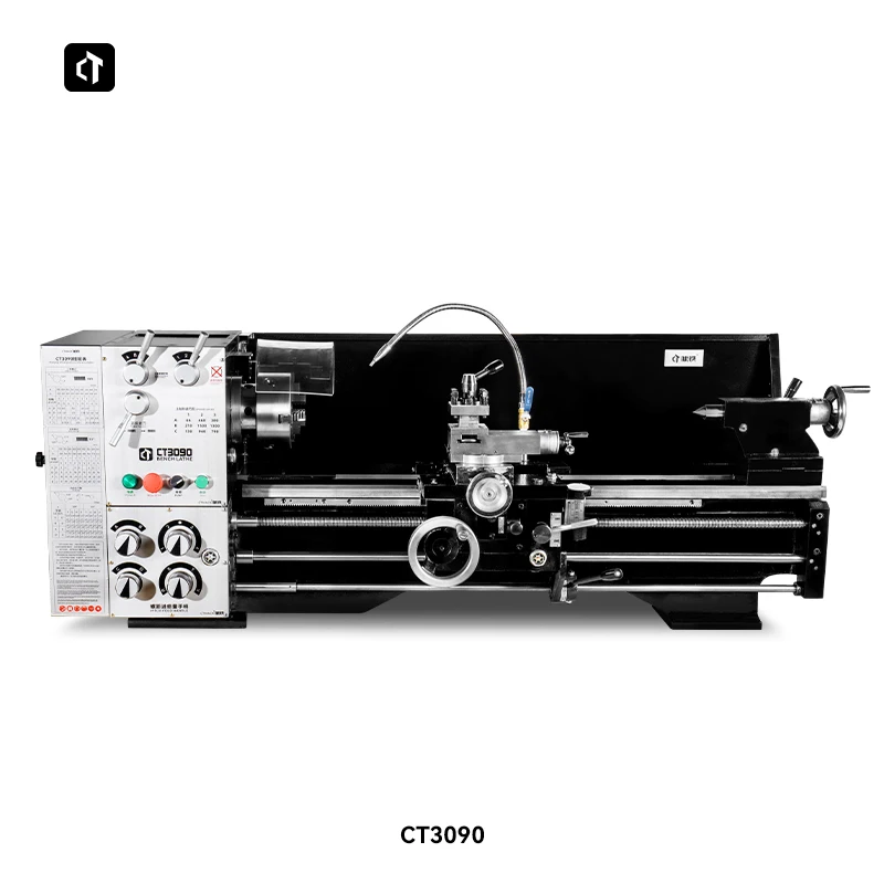 CT3090 Multi-function Gear-head Gap Bed Lathe Machine Industrial Light Duty Metal Lathe Machine with Digital Threading