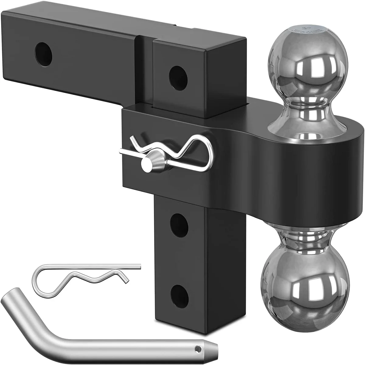 

Adjustable Trailer Hitch Ball Mount Fits 2-Inch Receiver 6-Inch Drop Hitch Tow Hitch Aluminum Forged Shank 2“& 2-5/ 16“Balls