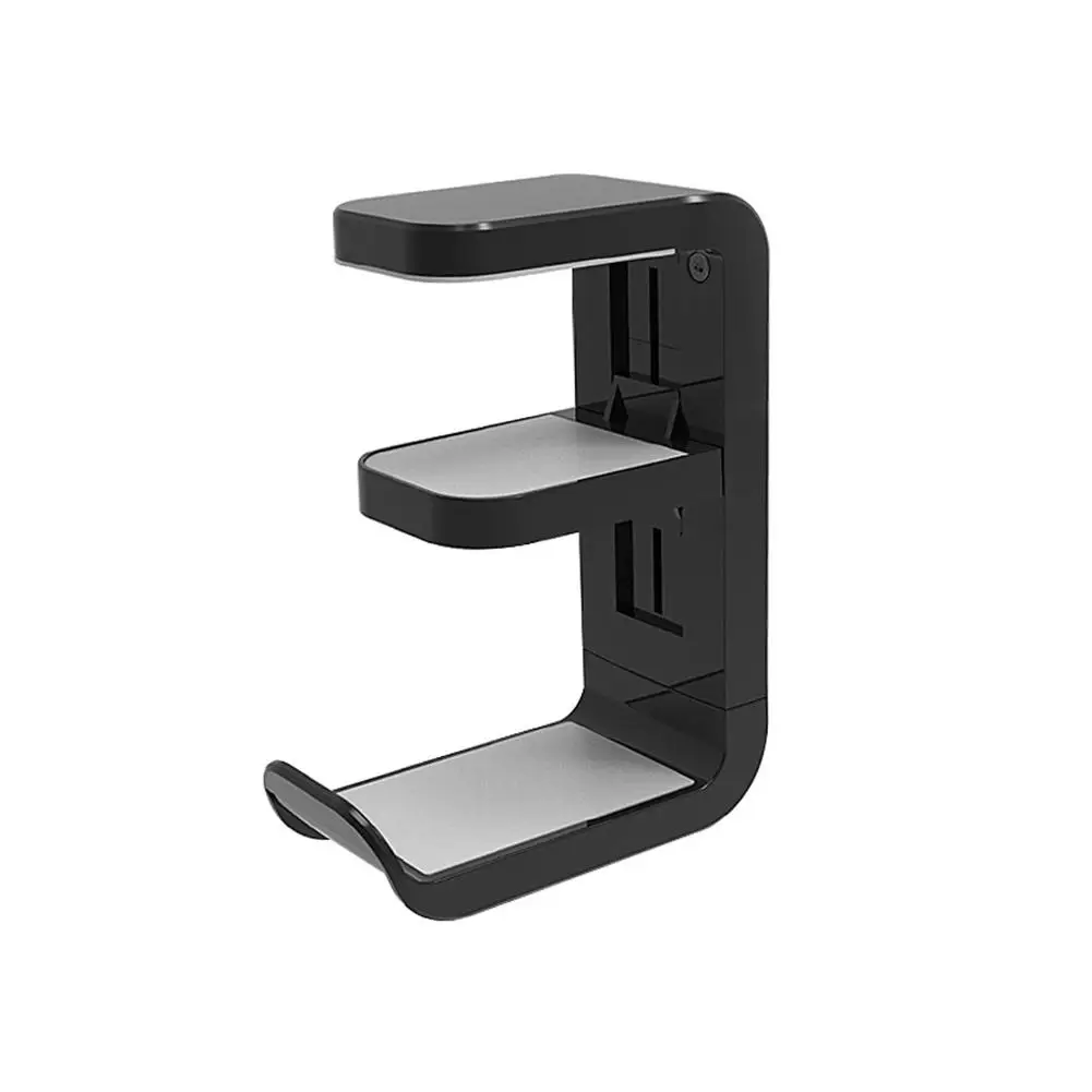 Earphone Holder Hook 360° Rotating Under Desk Headphone Clip Stand Holder Hanger Desktop Headphone Headset M2V6