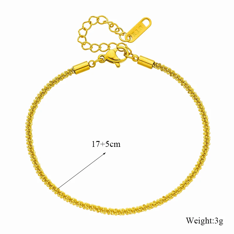 DIEYURO 316L Stainless Steel Gold Color Delicate Fine Chain Necklace Bracelets For Women Girl Fashion Waterproof Jewelry Set