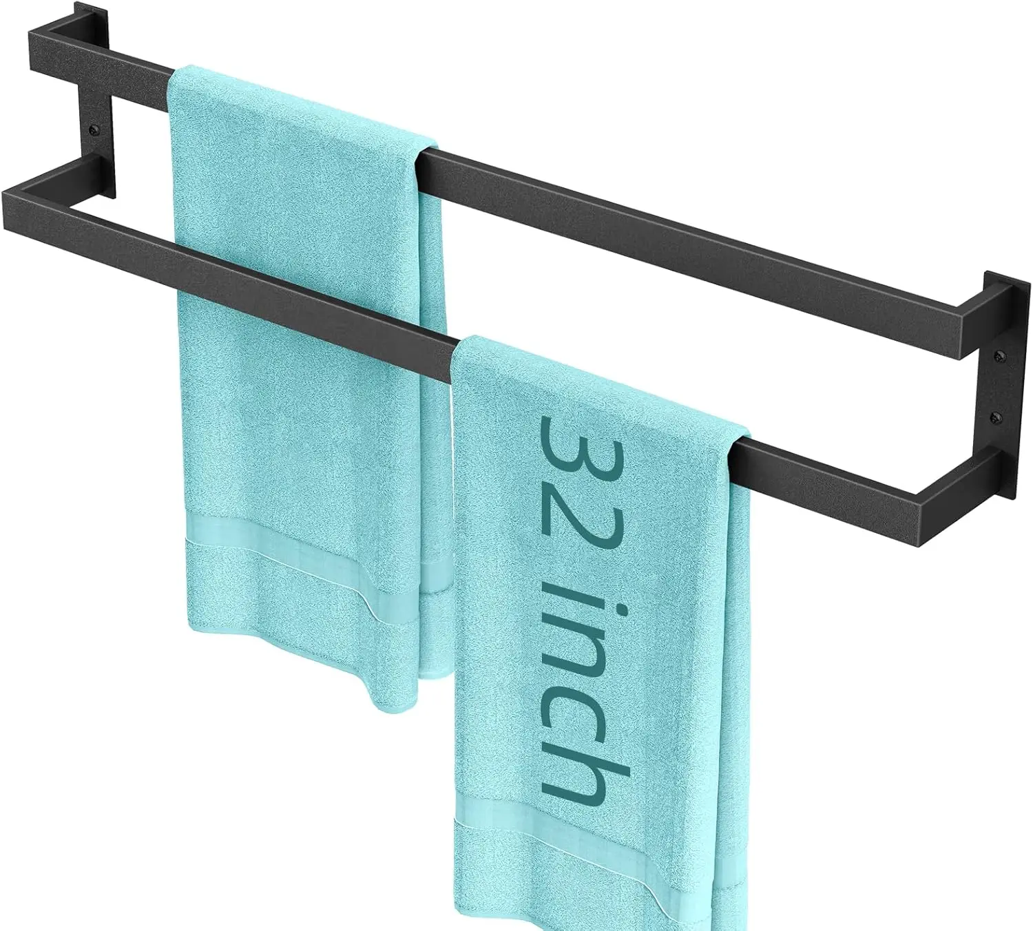 

Double Bar, 32Inch Rack for Bathroom,Holder Wall Mounted, DoubleRod Towel Rail Hanger for Wall, Kitchen