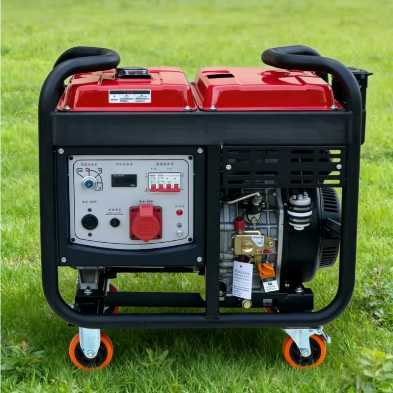 Hot Sale 3/5/6/7/7.5/9Kw Portable 230V Single Phase 50/60hz Air Cooled Single Cylinder Open Frame Diesel Generator with ATS