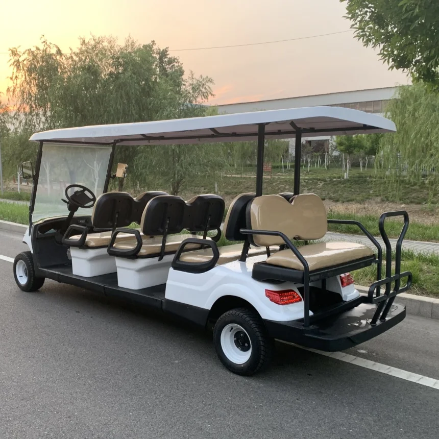 Hot Selling Powerful Lithium Battery Powered 4 6 Seater Electric Golf Cart Urban Mobility High Strength Steel Off-Road Golf Cart