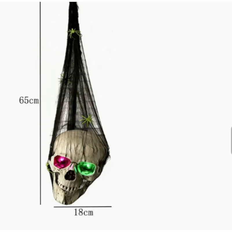 Gerimport skull halloween hang lighting and sound 18x11x48cm animated figure decoration