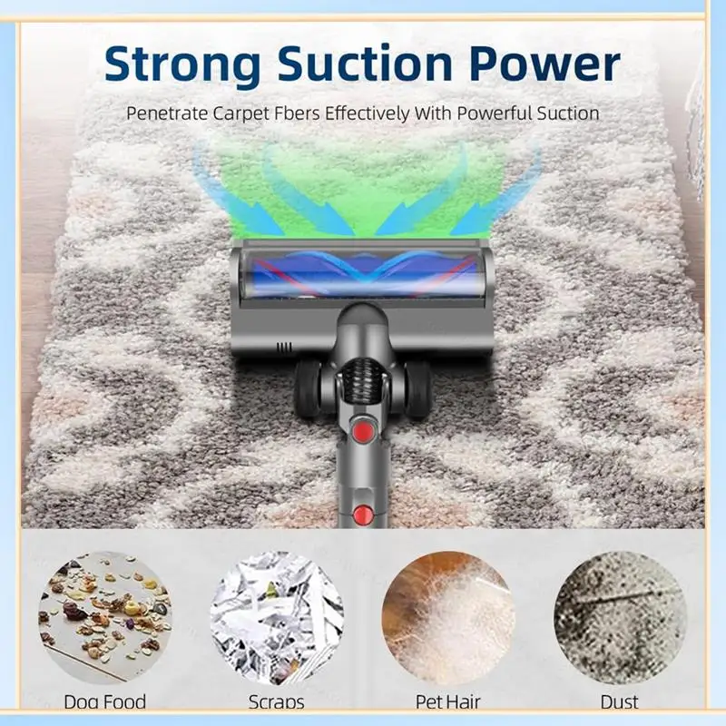 

-A60I Compatible With Dyson Vacuum Cleaners For Dyson Head Replacement Parts Cleaning Head With Green LED Light