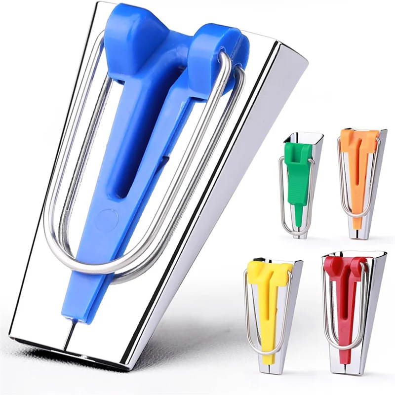 

T99C-5 Sizes Bias Tape Makers, Bias Binding Tape Making Tool For Fabric Quilting Sewing,Customize, Solidly Bias Quilting Tool