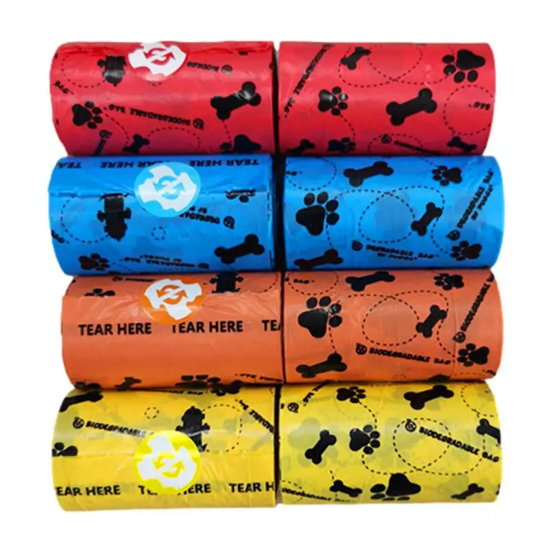 

Pet Waste Bags 8 Rolls Lavender Scented Doggy Bags Pet Poop Bags Odor-Proof Dog Waste Bags Refill Rolls Compostable Dog Poop