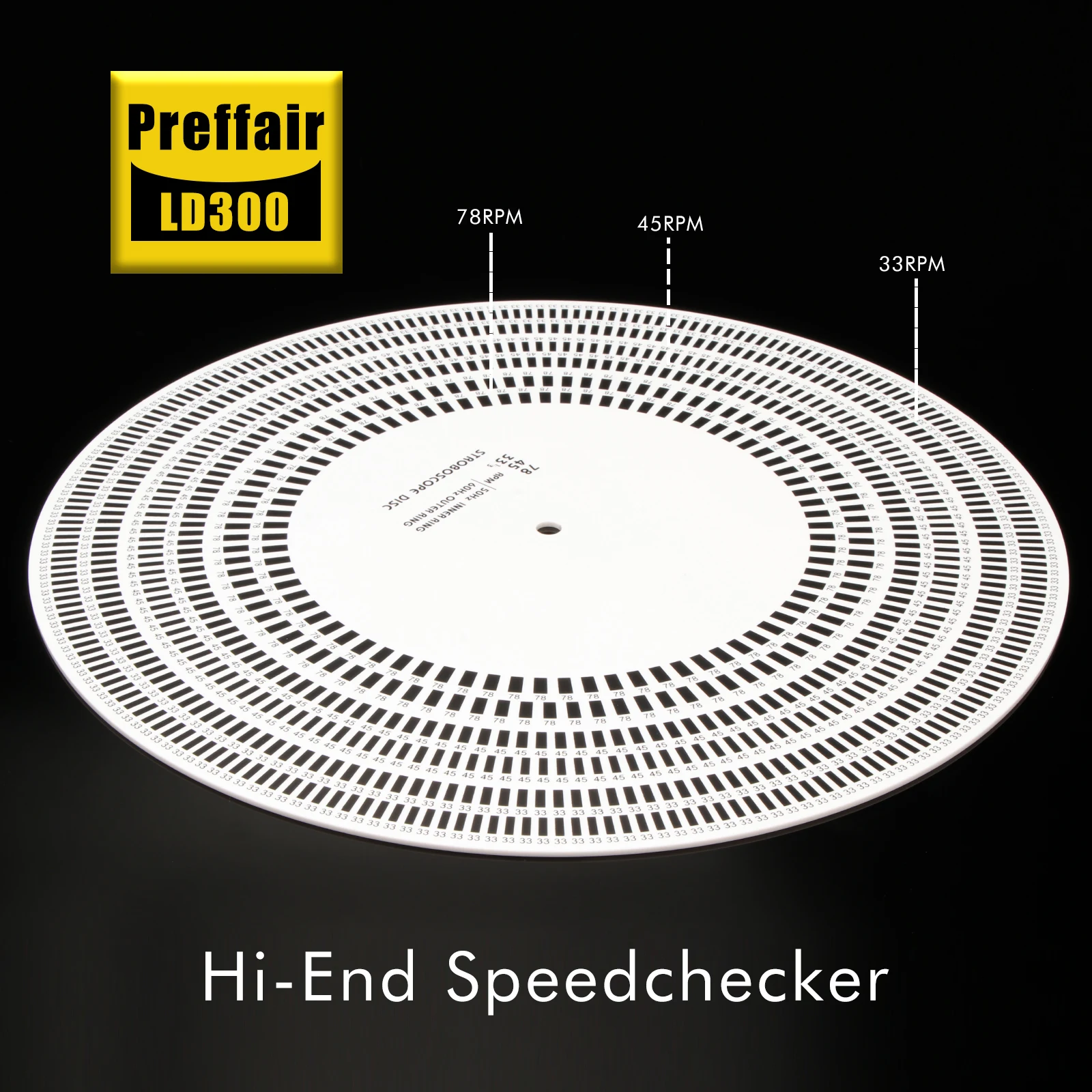 

1pc LP Vinyl pick-up Stylus calibration Rangefinder Protractor Adjustment tool Adjustment ruler Non-slip plate Dish