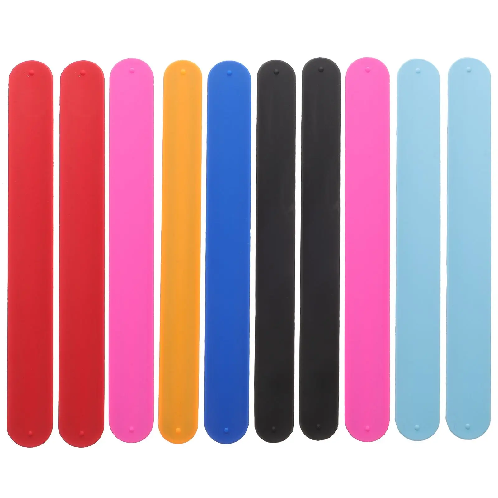 

Silicone Bracelet 10 Pcs Kids Boys Girls Slap Bands Decorative Fashion Party Favors Snap Gel Children Toys Reflection