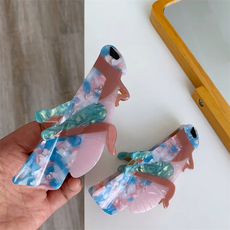 Schattig Insect Haarklauwen Creatief Ontwerp Sprinkhaan Acetaat Splice Sprinkhaan Haarclips Persoonlijkheid Haaraccessoires Voor Vrouwen