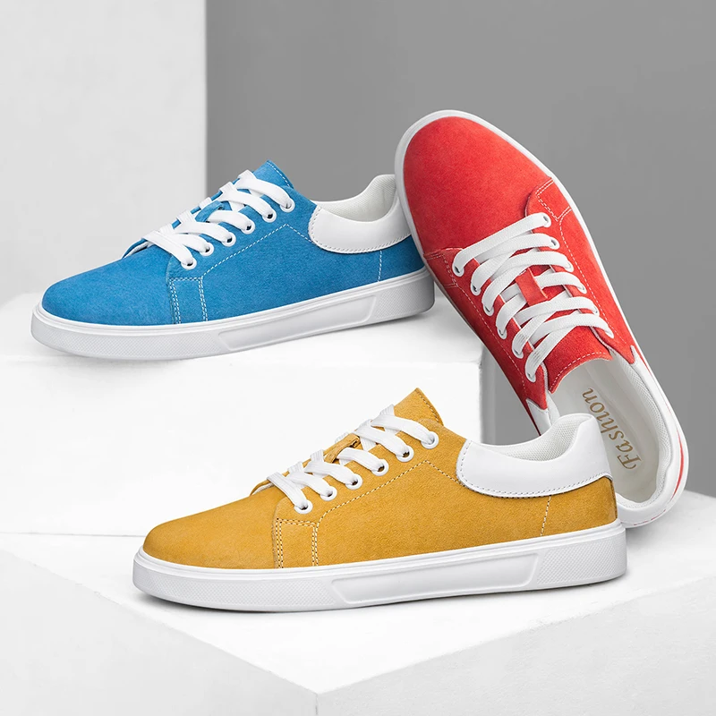 

Men Casual Shoes Low Cut Suede Leather Flat Heel Comfortable Classic Fashion Men Shoes