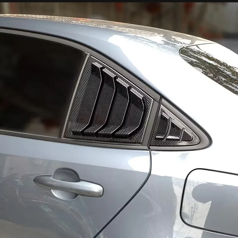 Car Styling Accessories For Toyota Corolla E210 2019-2023 Rear Window Blind Shades Frame Louver Shutter Cover Exterior Sticker T