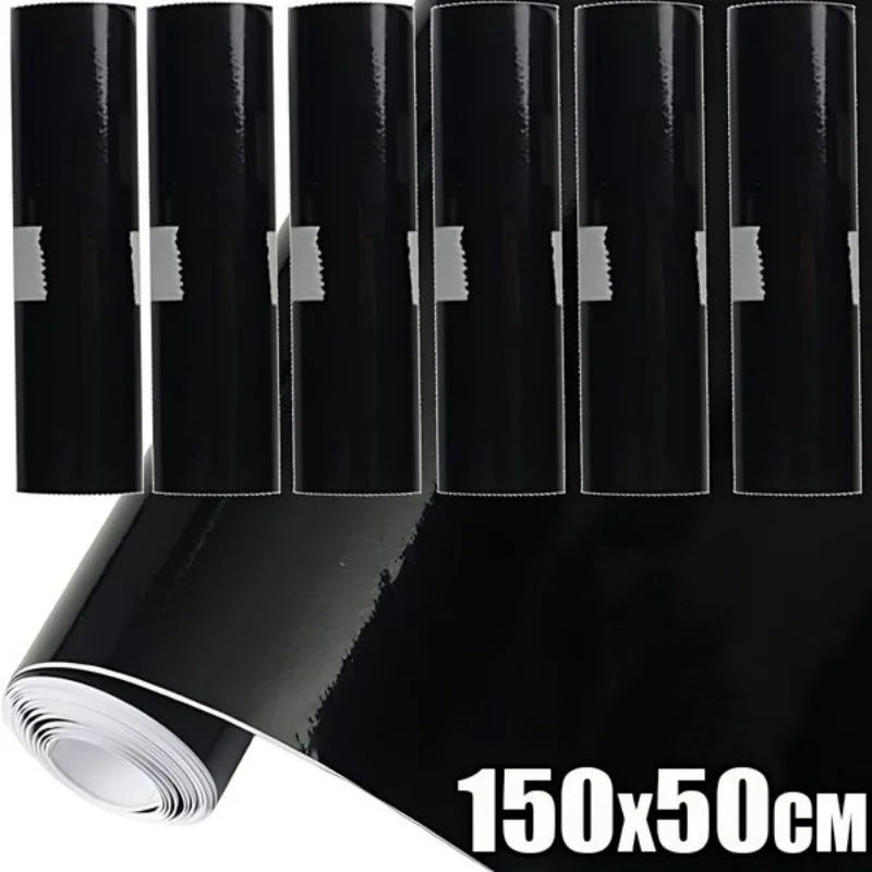 

Piano Black Glossy Vinyl Wrap Film Self Adhesive Vinyl Sticker Bubble Free for Window Trim Mirror Car Motorcycles Bicycle Laptop