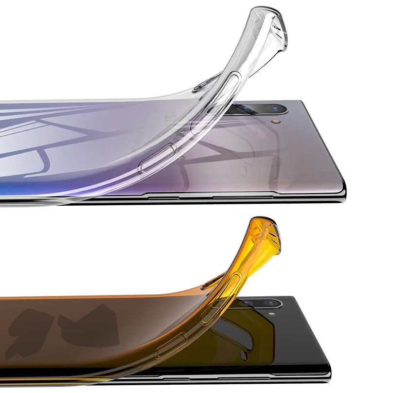 Original transparente Silikon-Handyhülle für Samsung Galaxy Note 10 Plus 10+, ultradünn, transparent, weiche Hülle für Samsung Note 10 Plus – Detail 2
