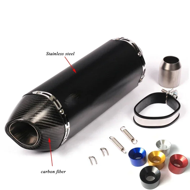 R77 Moto Exhaust Universal Muffler Exhaust Racing Silencers  For CBR650 CBR1000 R1200GS Exhaust Muffler