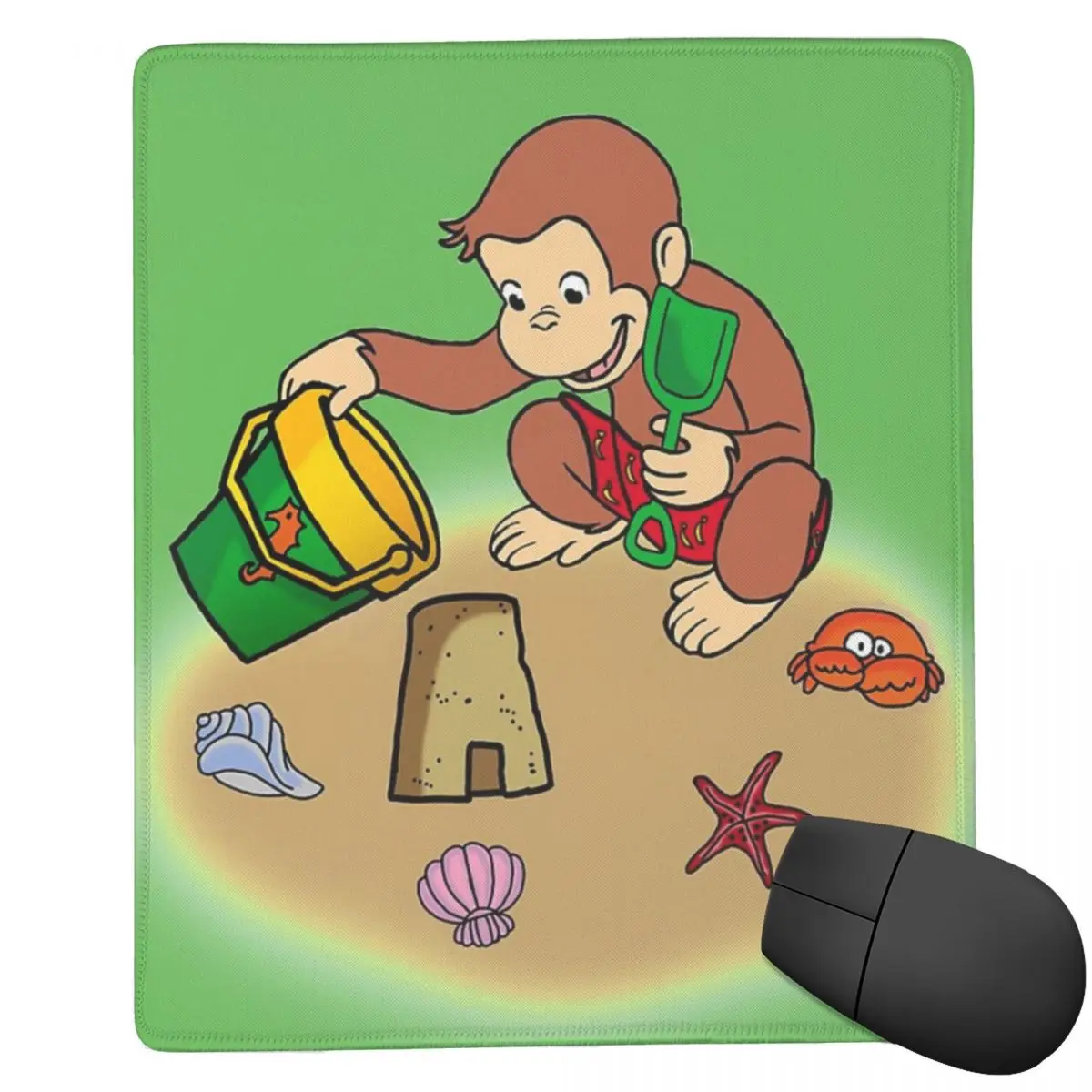 Curious George Summer 7x9 in 22x18 cm Mouse Pad Computer Keyboard Mouse MatGamer PC Laptop Desk Mat OfficeAccessories Table Mats