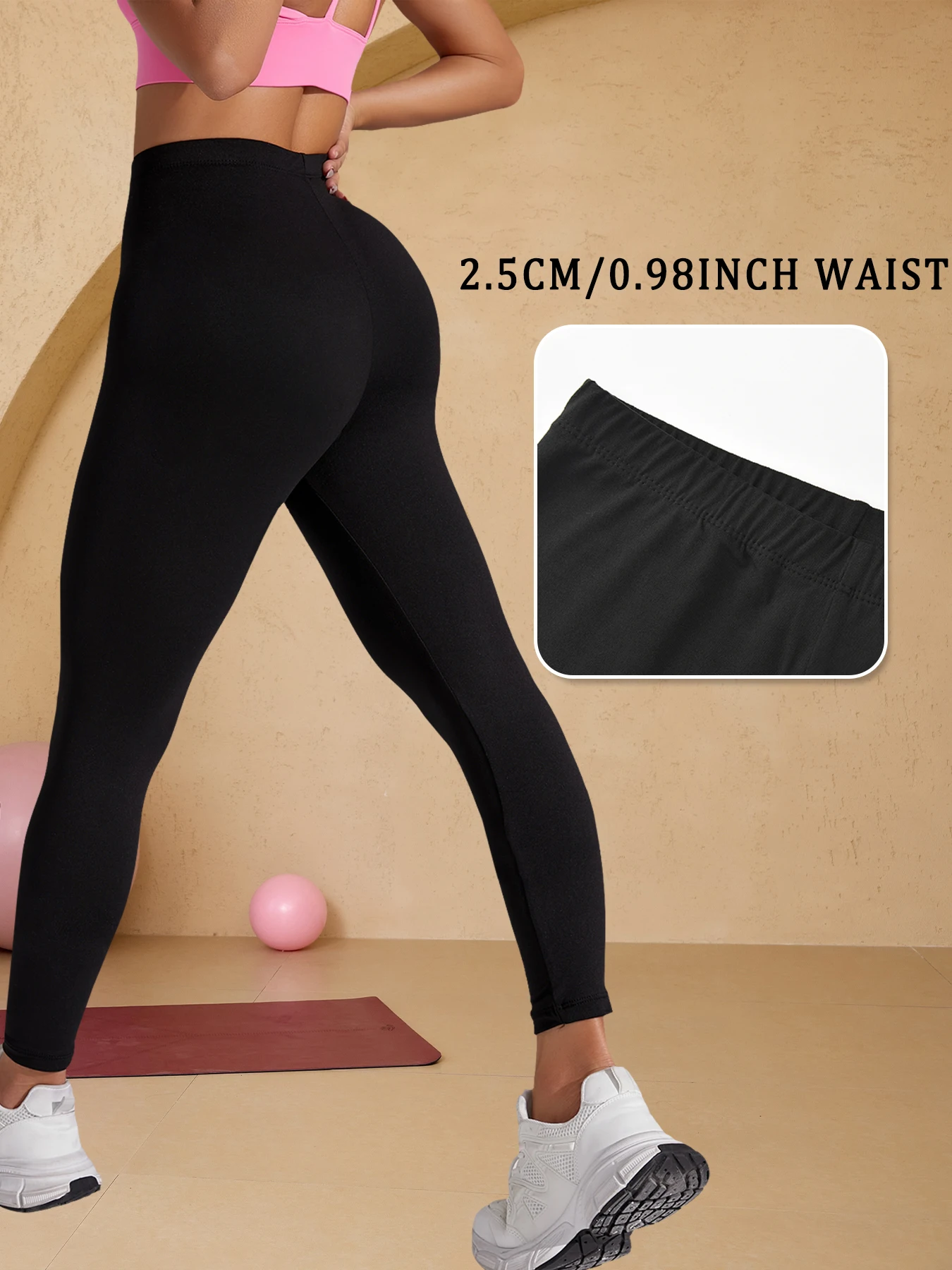 

Plus Size 5 Pack Super Soft Sport Leggings For Women No See Through Workout Running Yoga Athletic Leggings RUNNING
