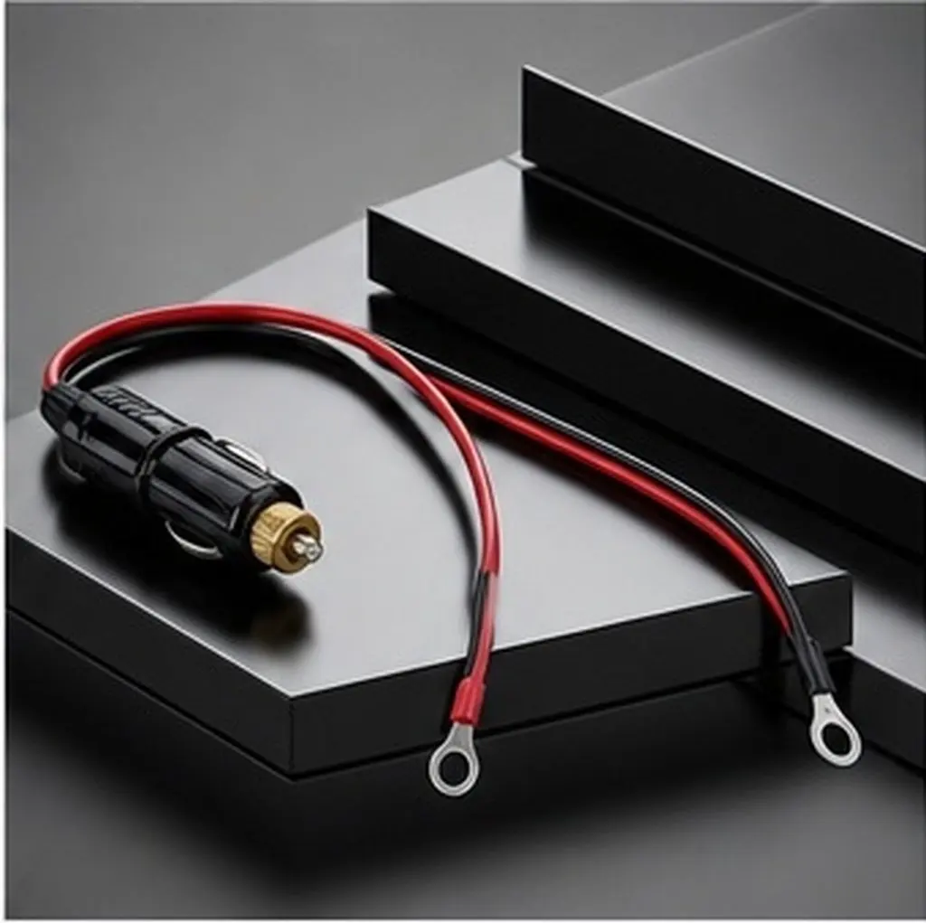 Car Inverter Cable Cigarette Lighter Adapter High Conductivity Copper Wire Premium Pc Material Power Supply Cord for