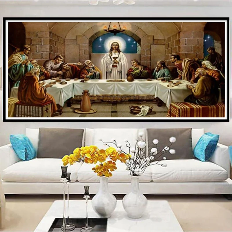 5D Diamond Painting The Last Supper Full Diamond Art Embroidery Gifts Restaurant Office Home Decor DIY Diamond Cross Stitch Kits