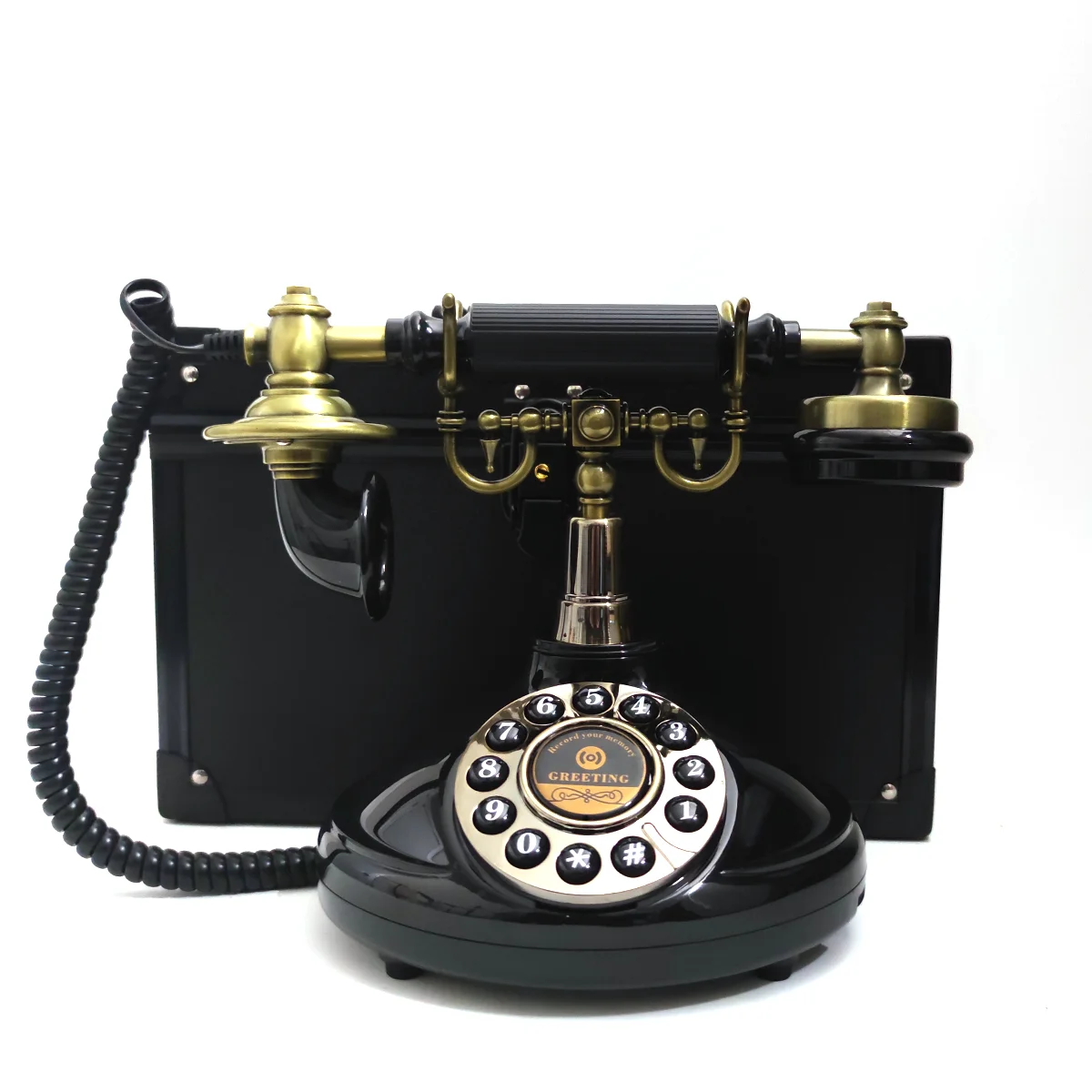 Księga wiadomości audio Telefon antyczny w stylu vintage Ceremonia powitalna Nagrywanie audio Księga gości na przyjęcie weselne Urodziny Najlepsza cena — zdjęcie produktu 5