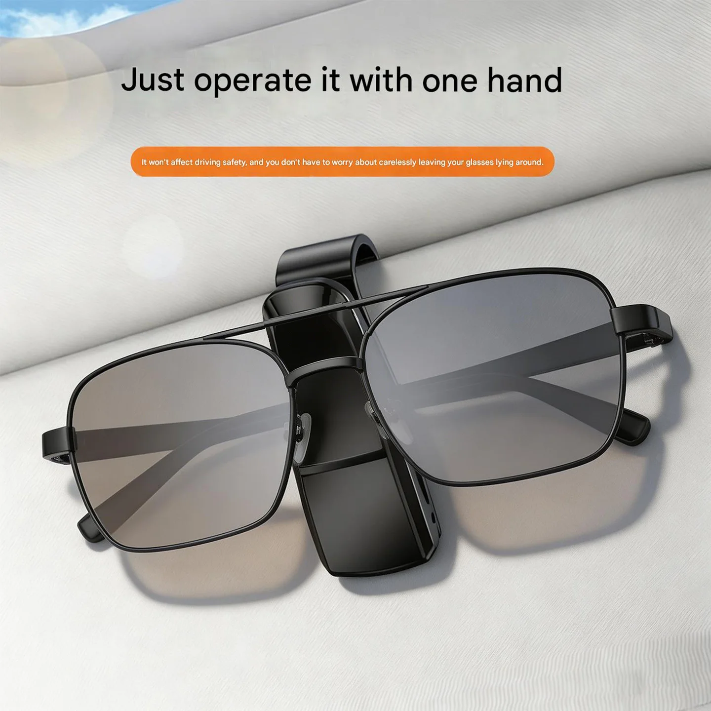 Auto Sun Visor Glasses Box Sunglasses Clip Card Ticket Holder Stand Universal Fastener Case Eyeglasses Car Accessories