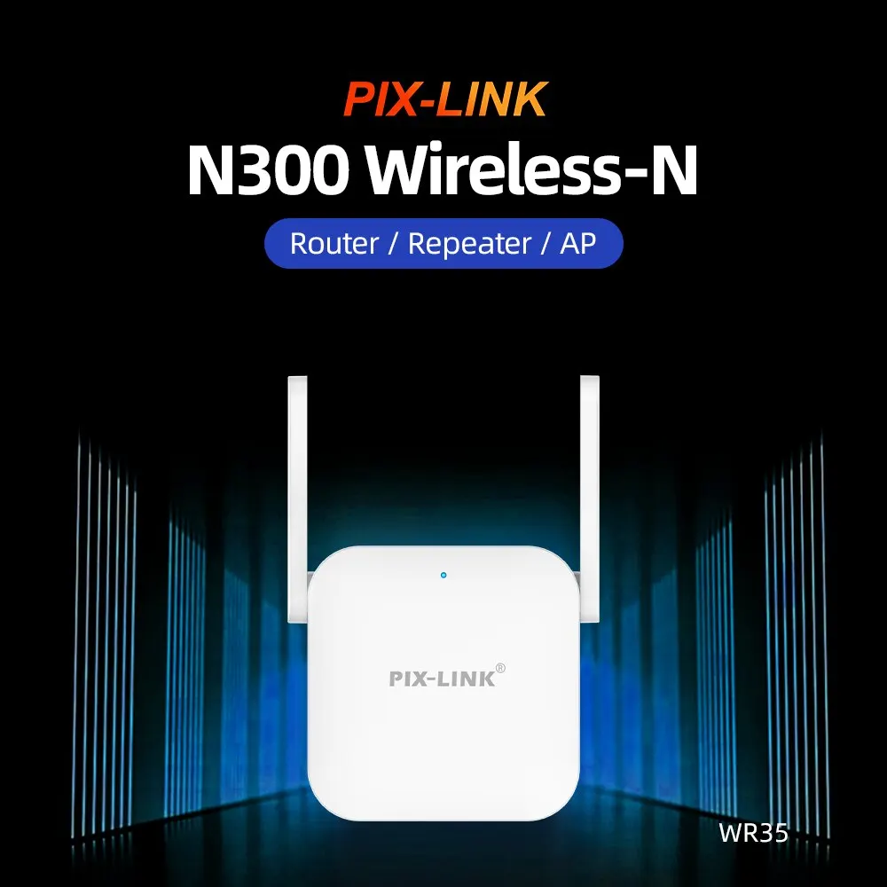 Pix-Link Wr35 Wifi Repeater 300M Wifi Draadloos Internet Range Extender Signaalversterker Voor Thuis Met Ap-Modus