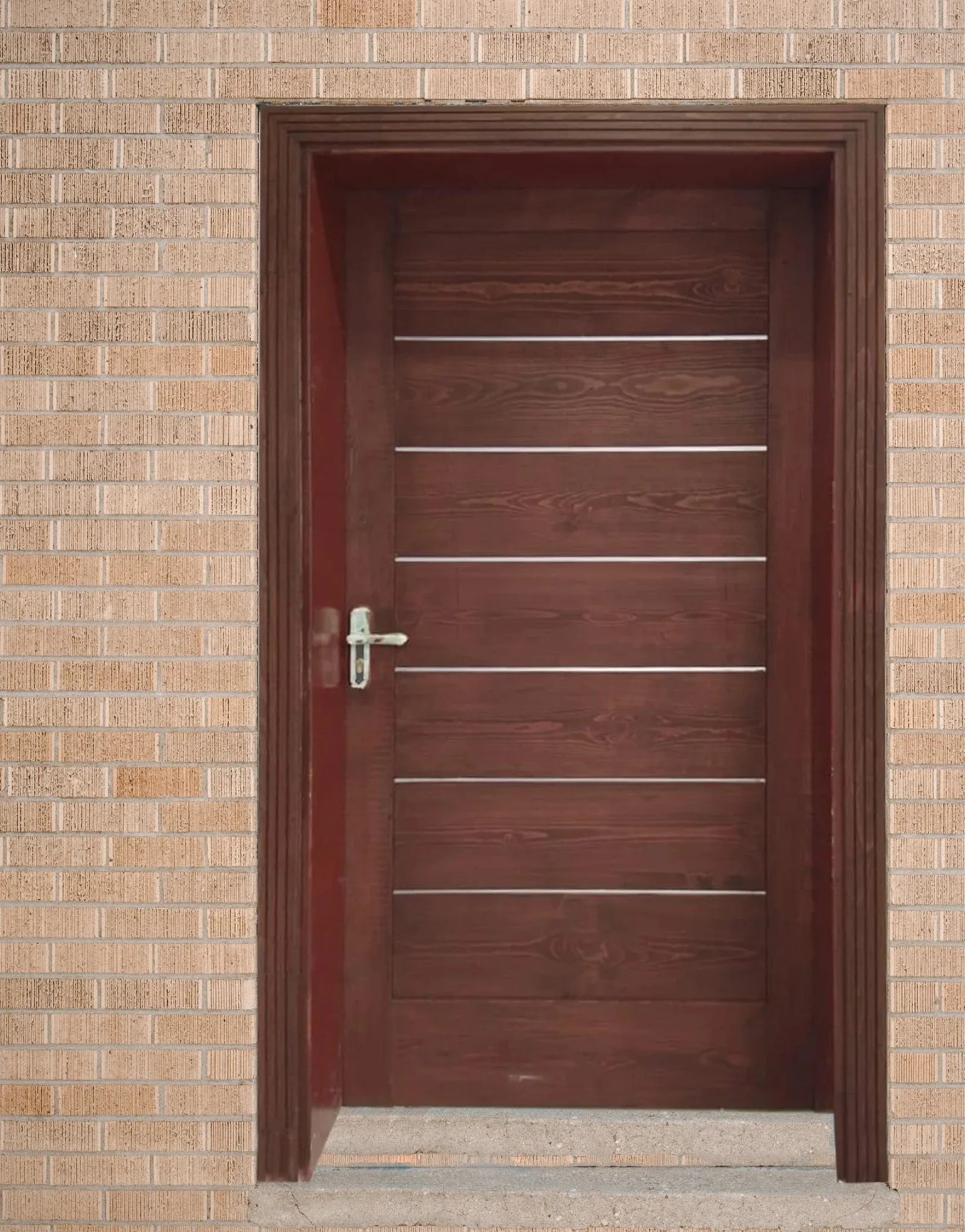 Customization Sleek Door Polish Panel Composite Wooden Door For Home Interiors