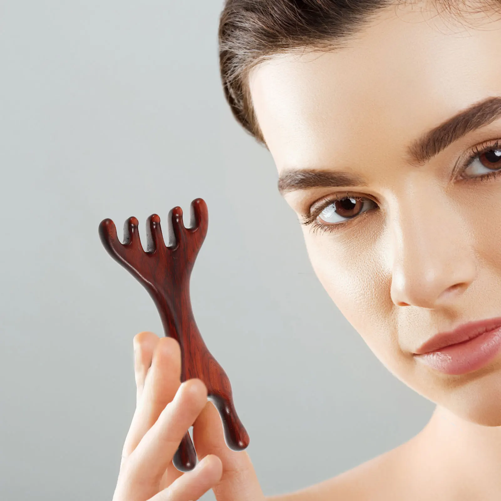 

Wooden Facial Massager Tool Natural Retro Guasha Scraper For Face Acupoint Massage Small Portable Comb Home Self-Massage Therapy